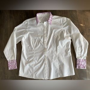 VINTAGE WRANGLER BUTTON DOWN WESTERN SHIRT. SIZE XL